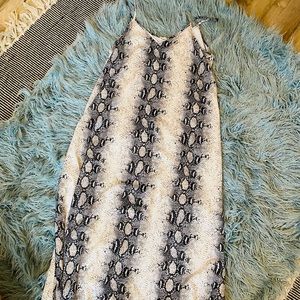 Snake print maxi dress